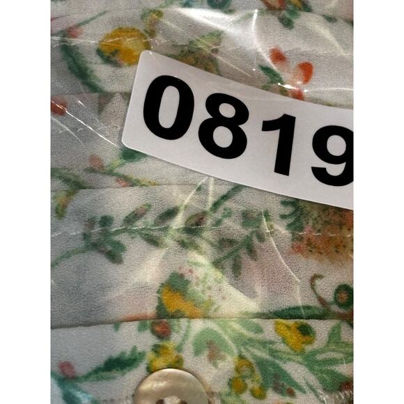 Rose + Olive Women's Tunic Blouse Plus 1X Floral Ditsy Boho Chiffon capsule work - Picture 8 of 8